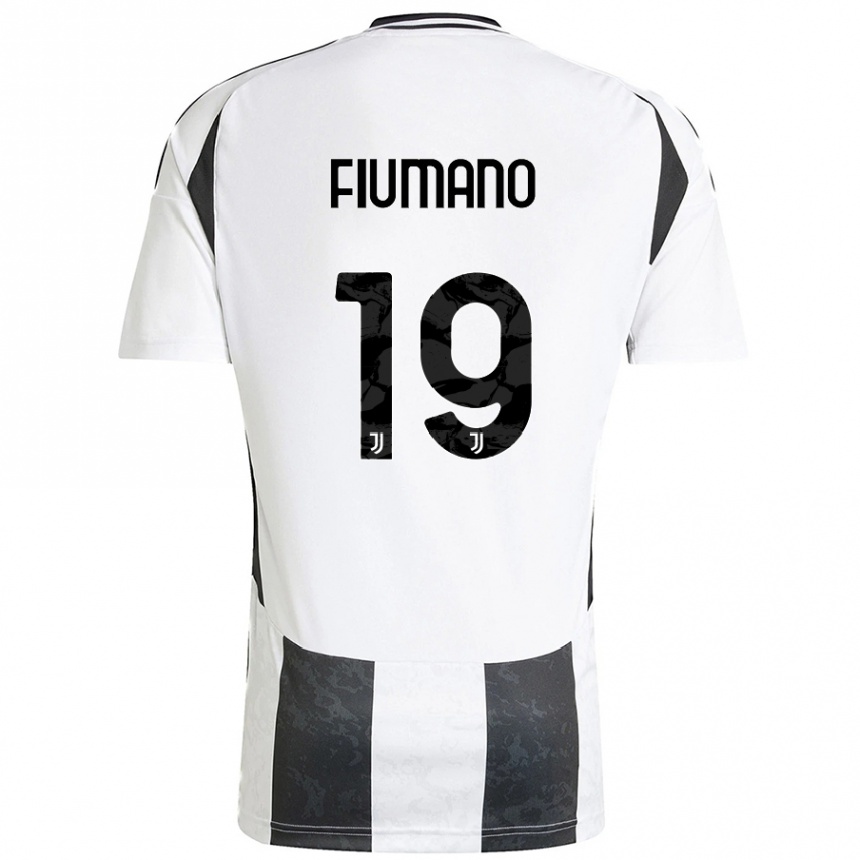 Niño Fútbol Camiseta Filippo Fiumano #19 Blanco Negro 1ª Equipación 2024/25 México