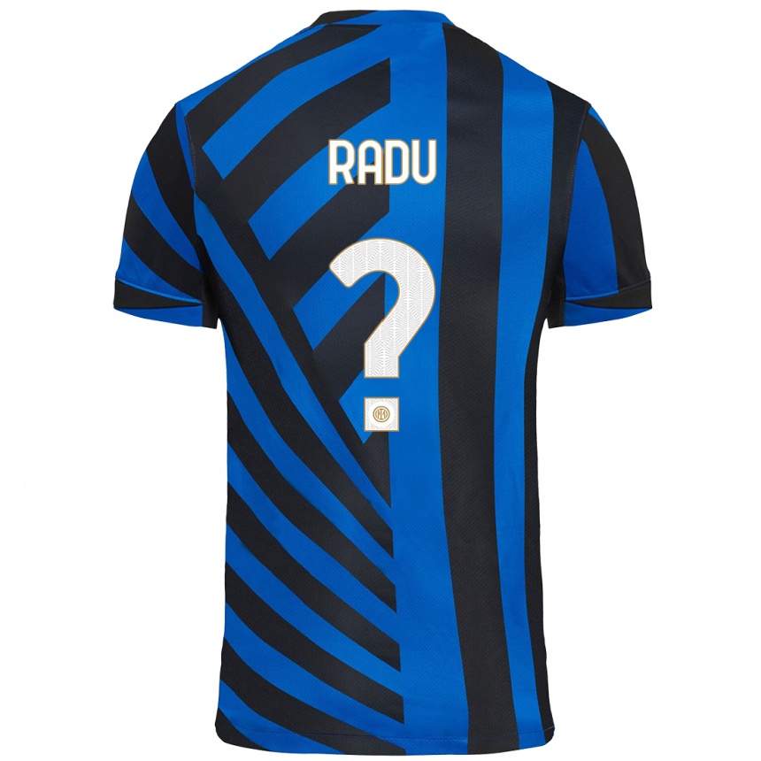 Niño Fútbol Camiseta Andrei Radu #0 Azul Negro 1ª Equipación 2024/25 México