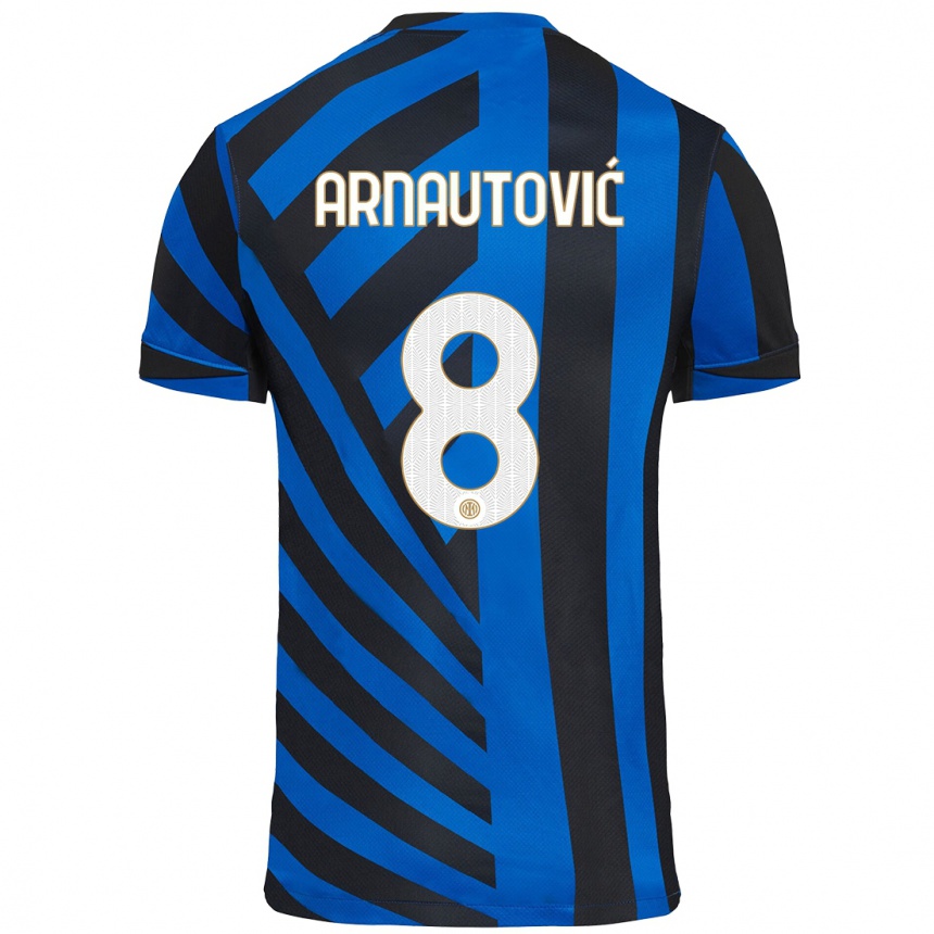 Niño Fútbol Camiseta Marko Arnautovic #8 Azul Negro 1ª Equipación 2024/25 México