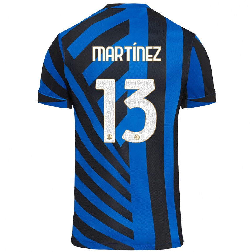 Niño Fútbol Camiseta Josep Martínez #13 Azul Negro 1ª Equipación 2024/25 México