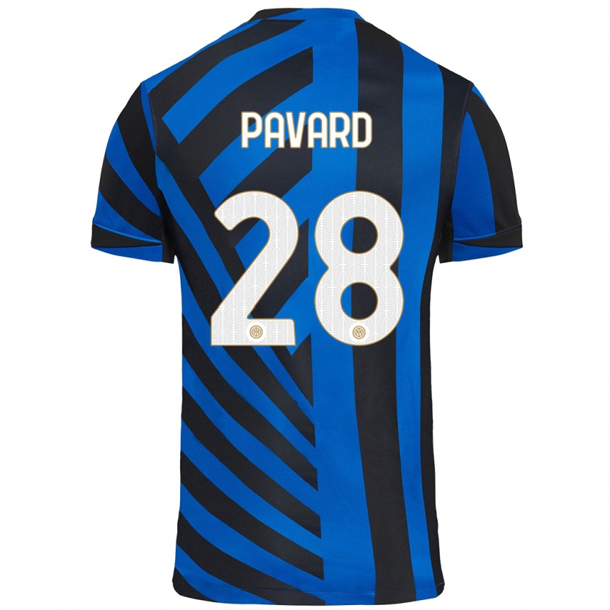 Niño Fútbol Camiseta Benjamin Pavard #28 Azul Negro 1ª Equipación 2024/25 México