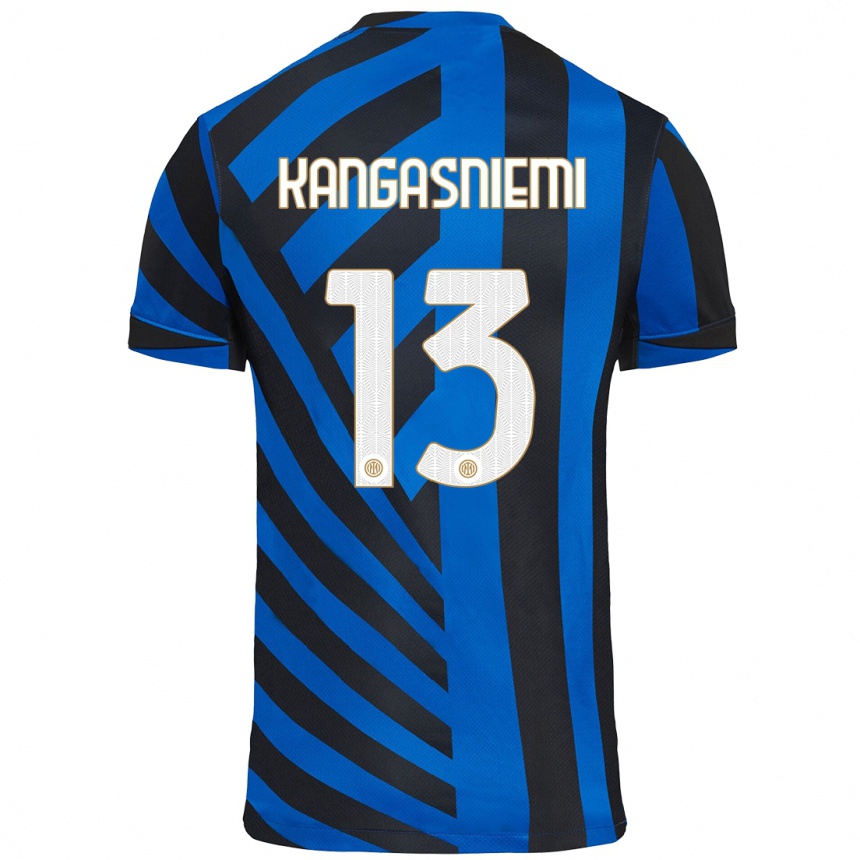 Niño Fútbol Camiseta Ilari Kangasniemi #13 Azul Negro 1ª Equipación 2024/25 México