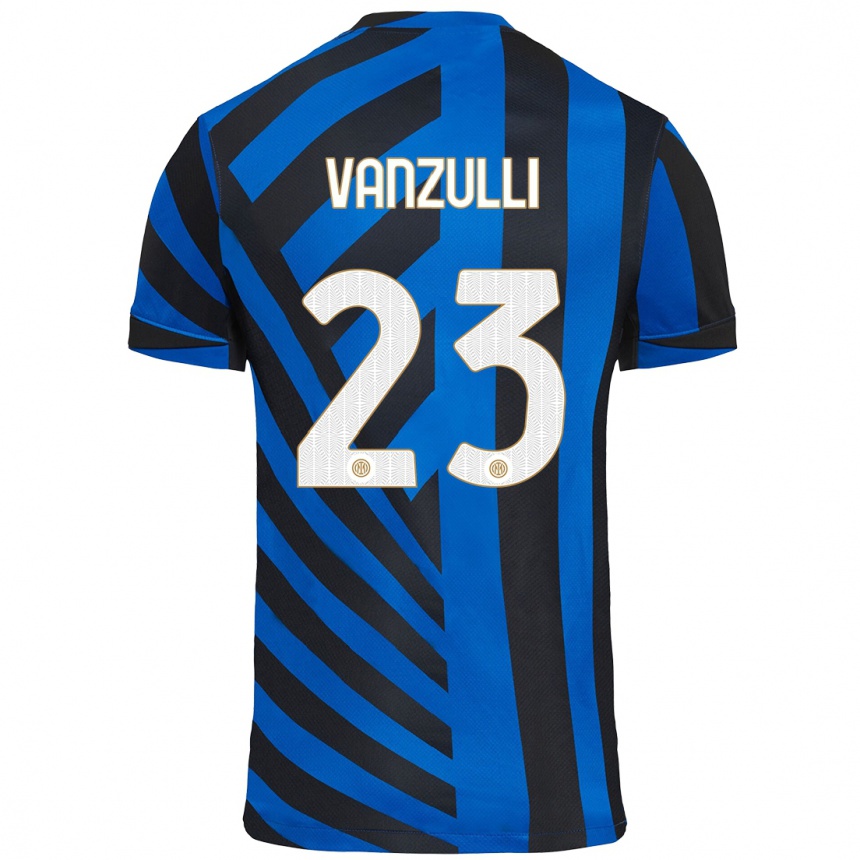 Niño Fútbol Camiseta Marco Vanzulli #23 Azul Negro 1ª Equipación 2024/25 México