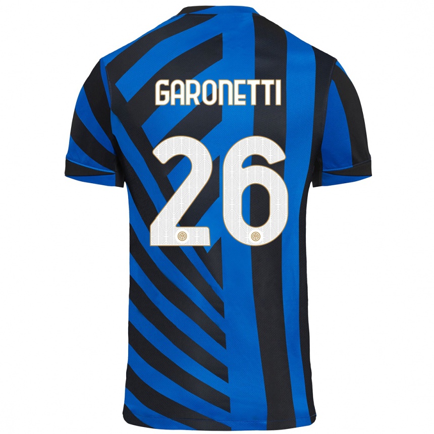 Niño Fútbol Camiseta Gabriele Garonetti #26 Azul Negro 1ª Equipación 2024/25 México