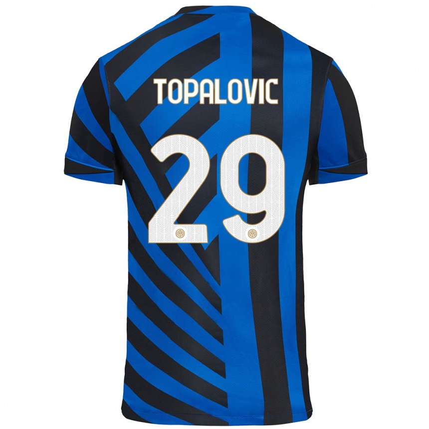 Niño Fútbol Camiseta Luka Topalovic #29 Azul Negro 1ª Equipación 2024/25 México