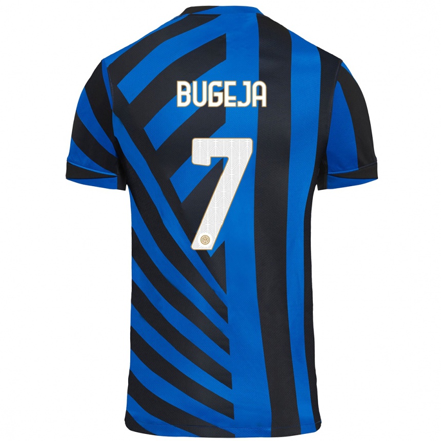 Niño Fútbol Camiseta Haley Bugeja #7 Azul Negro 1ª Equipación 2024/25 México