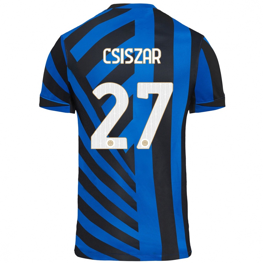 Niño Fútbol Camiseta Henrietta Csiszar #27 Azul Negro 1ª Equipación 2024/25 México