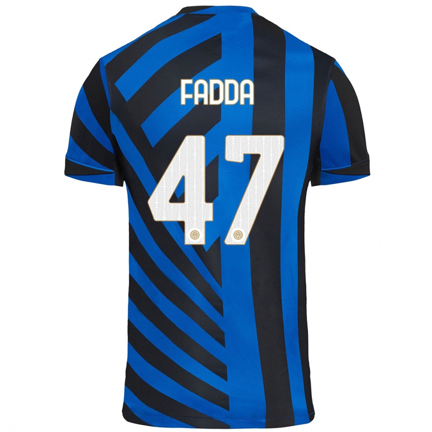 Niño Fútbol Camiseta Paola Fadda #47 Azul Negro 1ª Equipación 2024/25 México