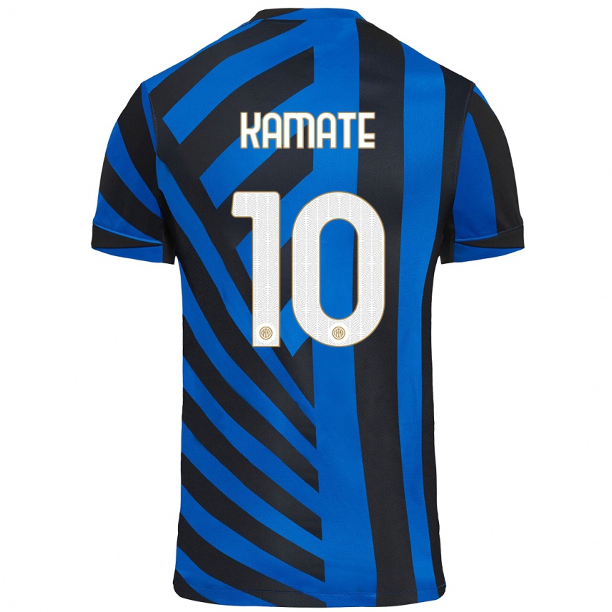 Niño Fútbol Camiseta Issiaka Kamate #10 Azul Negro 1ª Equipación 2024/25 México