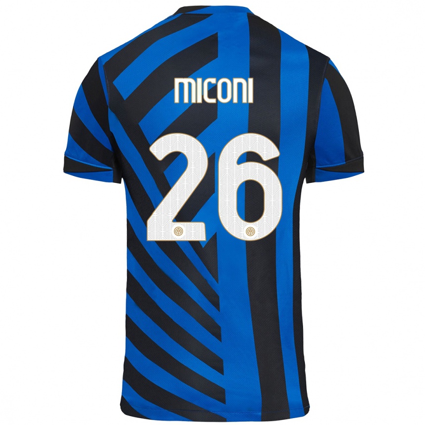 Niño Fútbol Camiseta Riccardo Miconi #26 Azul Negro 1ª Equipación 2024/25 México