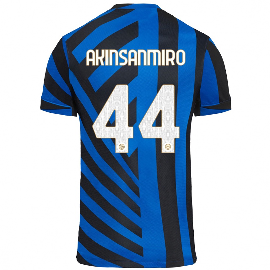 Niño Fútbol Camiseta Ebenezer Akinsanmiro #44 Azul Negro 1ª Equipación 2024/25 México