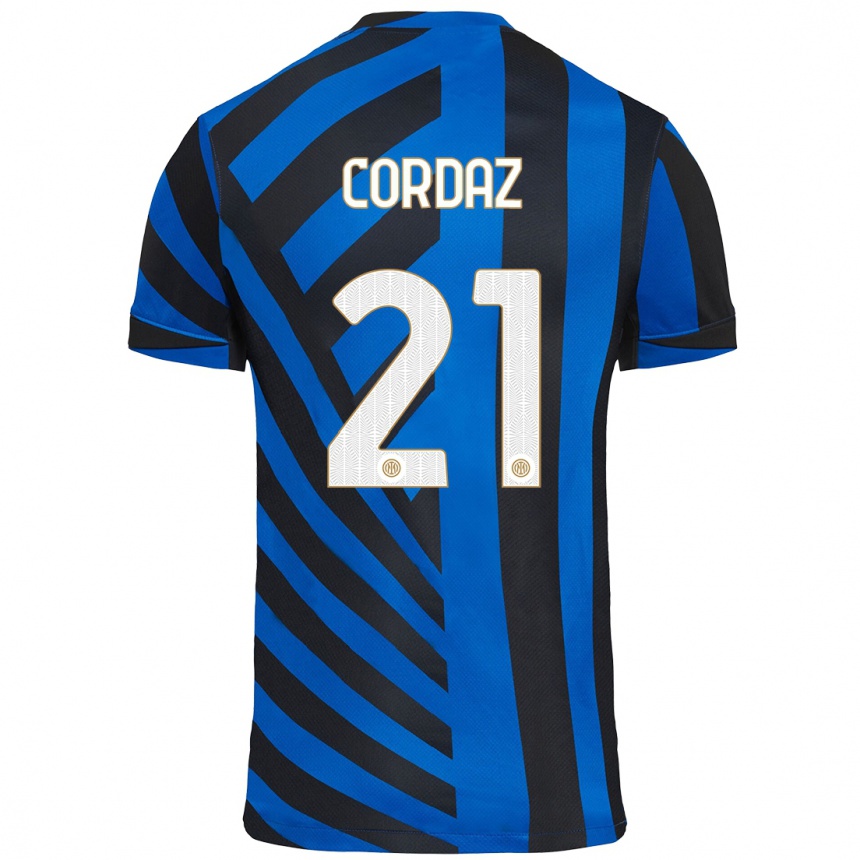 Niño Fútbol Camiseta Alex Cordaz #21 Azul Negro 1ª Equipación 2024/25 México