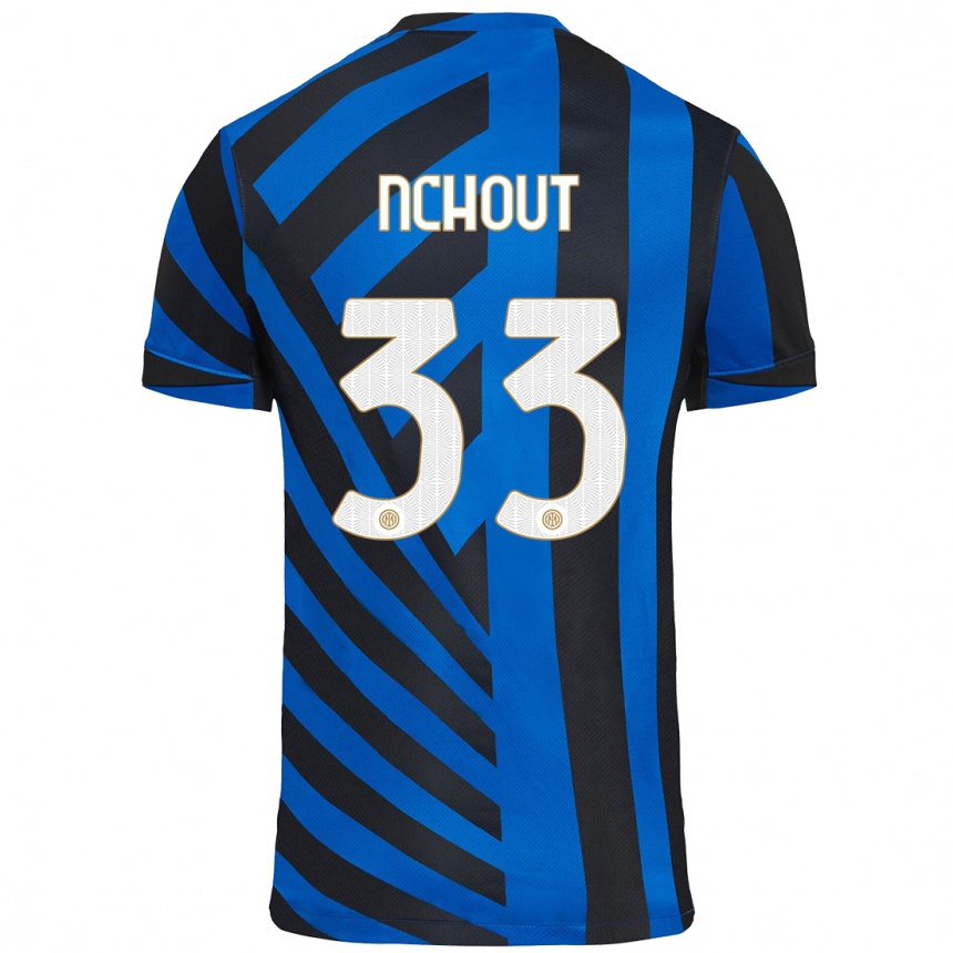 Niño Fútbol Camiseta Ajara Nchout #33 Azul Negro 1ª Equipación 2024/25 México