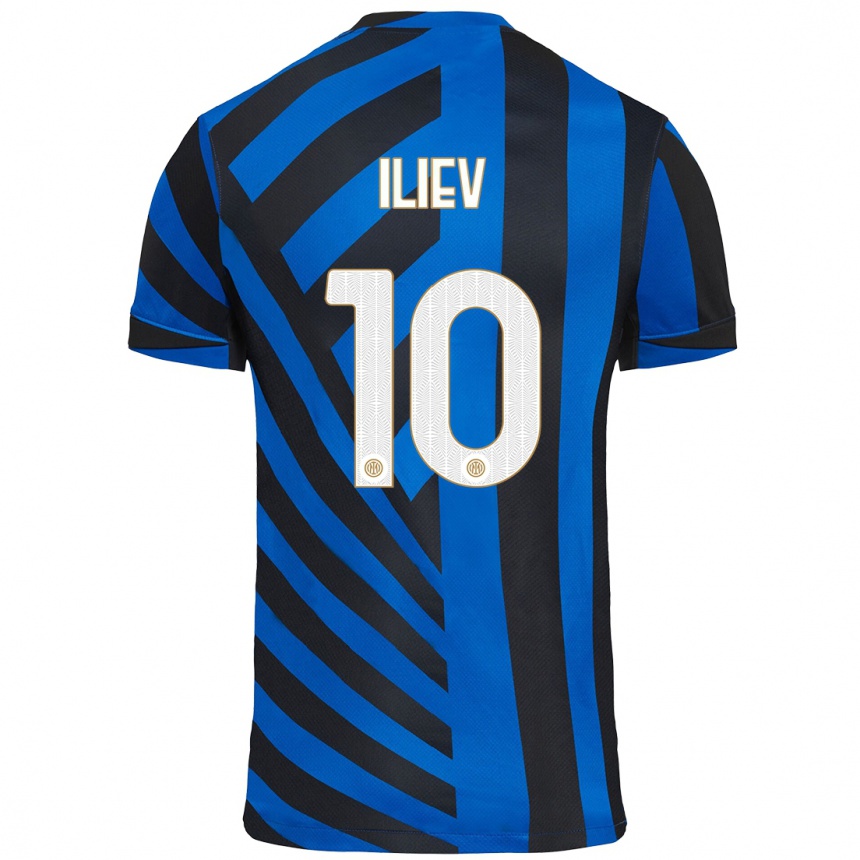 Niño Fútbol Camiseta Nikola Iliev #10 Azul Negro 1ª Equipación 2024/25 México