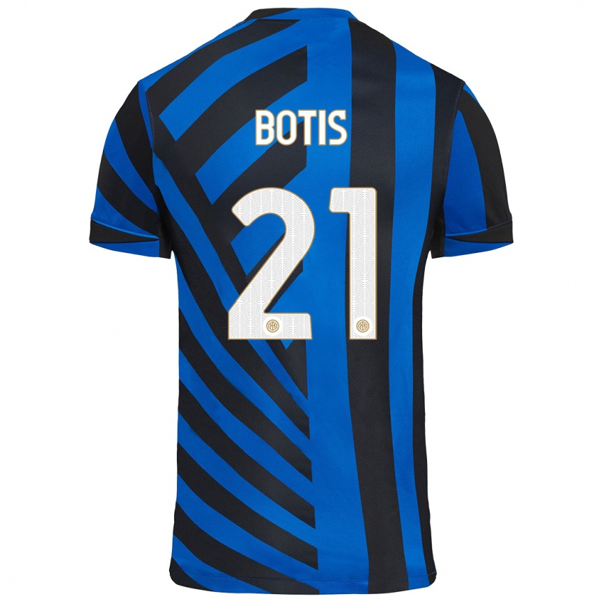 Niño Fútbol Camiseta Nikolaos Botis #21 Azul Negro 1ª Equipación 2024/25 México