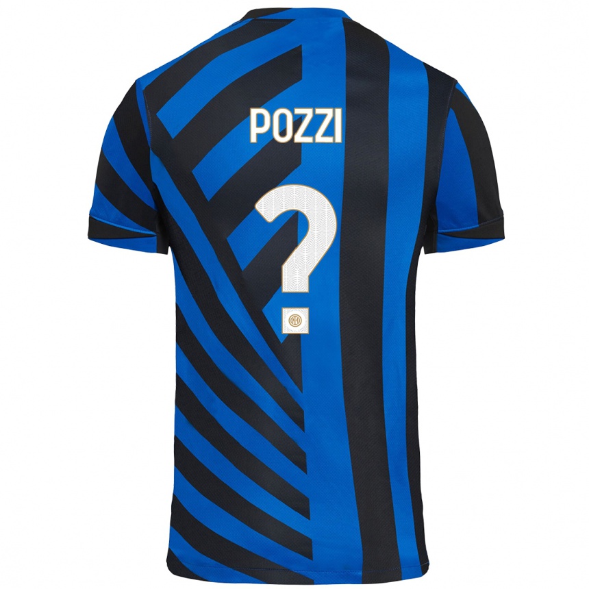 Niño Fútbol Camiseta Andrea Pozzi #0 Azul Negro 1ª Equipación 2024/25 México