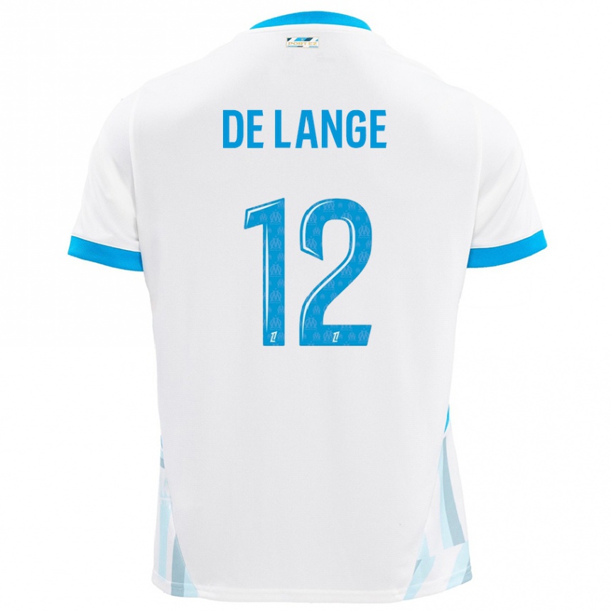 Niño Fútbol Camiseta Jeffrey De Lange #12 Blanco Azul Cielo 1ª Equipación 2024/25 México