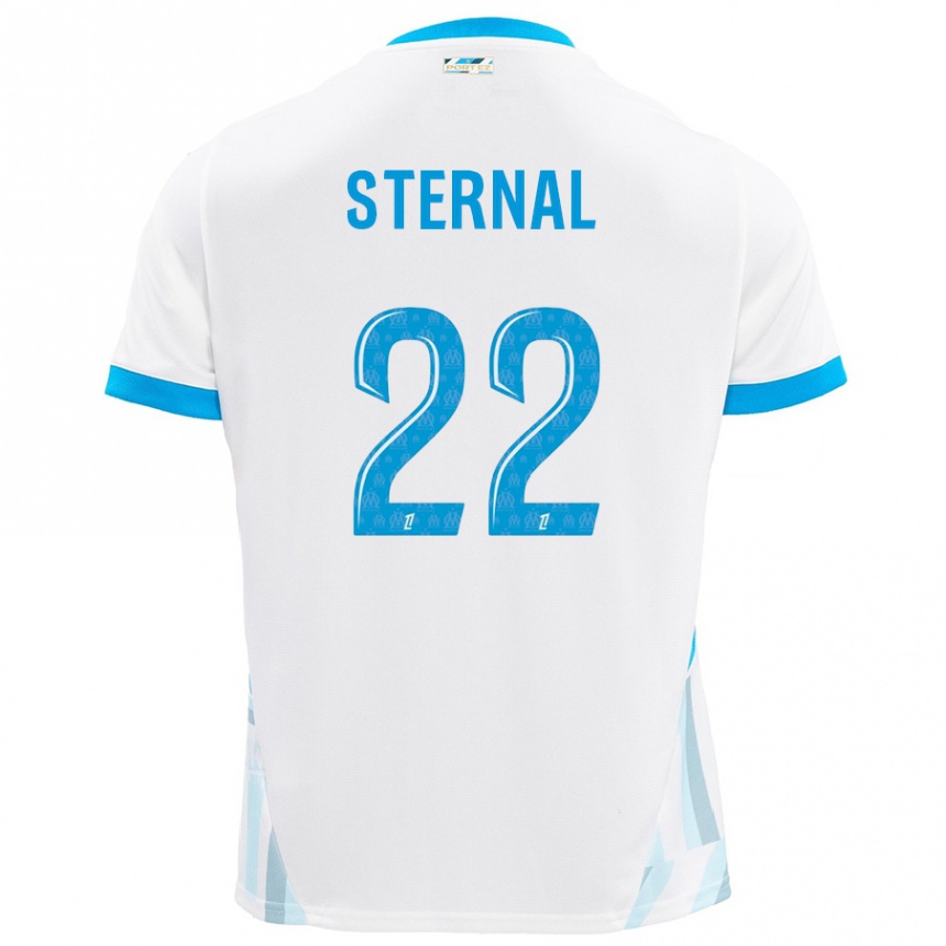 Niño Fútbol Camiseta Enzo Sternal #22 Blanco Azul Cielo 1ª Equipación 2024/25 México