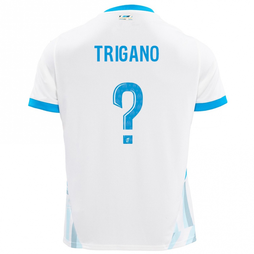 Niño Fútbol Camiseta Paolo Trigano #0 Blanco Azul Cielo 1ª Equipación 2024/25 México