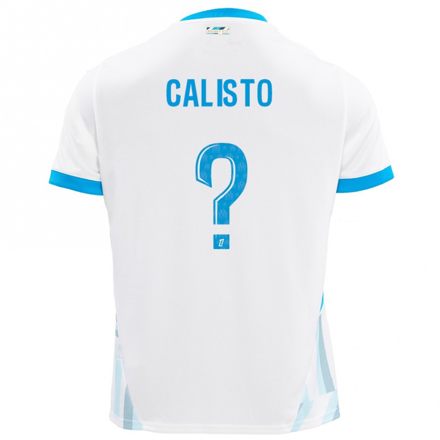 Niño Fútbol Camiseta Gianni Calisto #0 Blanco Azul Cielo 1ª Equipación 2024/25 México