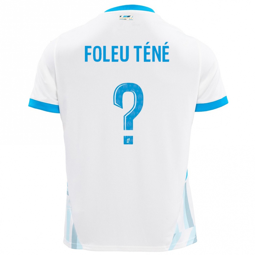 Niño Fútbol Camiseta Krys Foleu Téné #0 Blanco Azul Cielo 1ª Equipación 2024/25 México