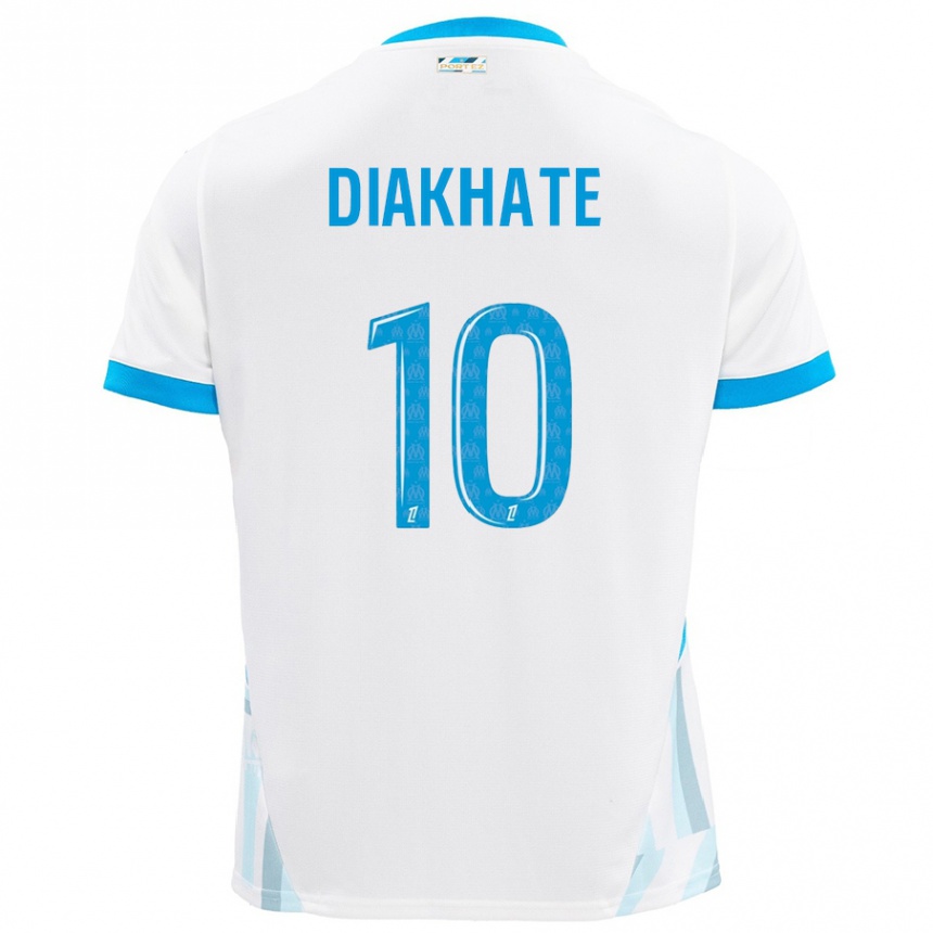 Niño Fútbol Camiseta Ndeye Awa Diakhaté #10 Blanco Azul Cielo 1ª Equipación 2024/25 México