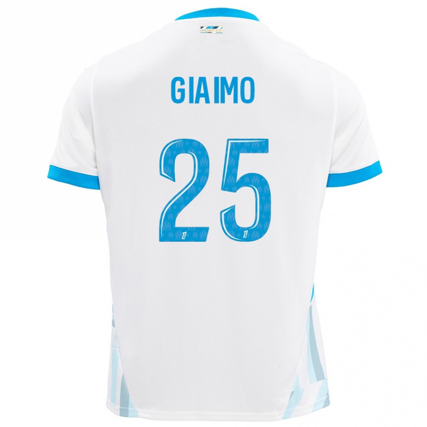 Niño Fútbol Camiseta Carla Giaimo #25 Blanco Azul Cielo 1ª Equipación 2024/25 México