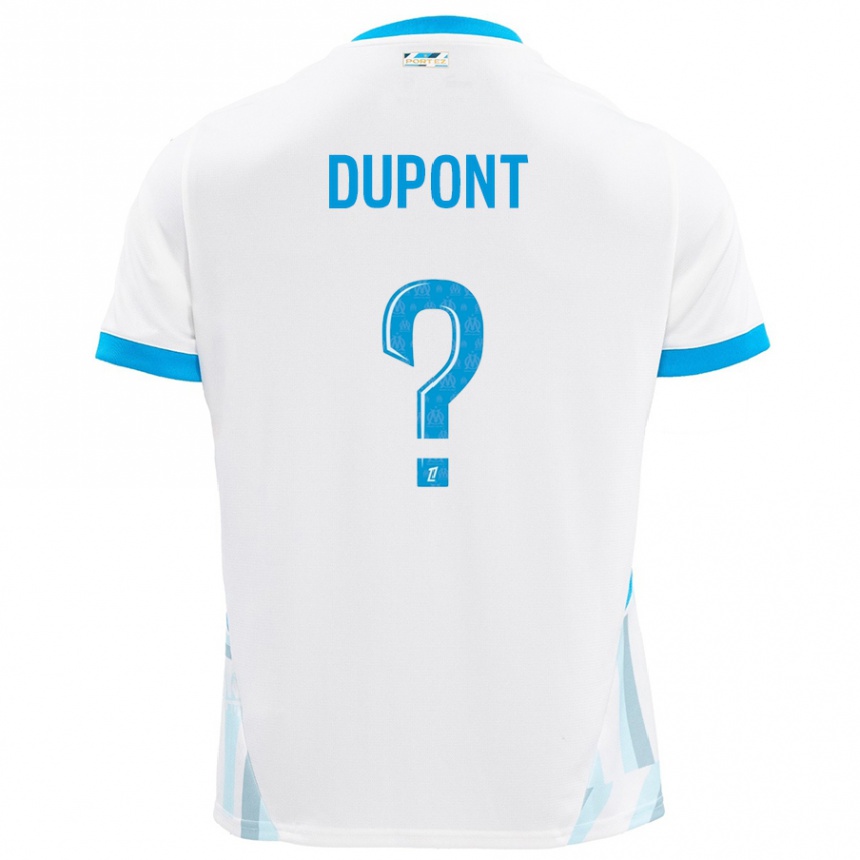 Niño Fútbol Camiseta Hugo Dupont #0 Blanco Azul Cielo 1ª Equipación 2024/25 México