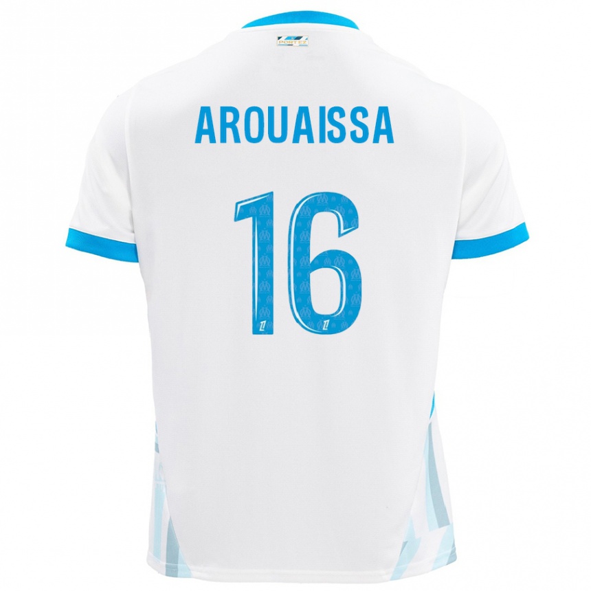 Niño Fútbol Camiseta Ines Arouaissa #16 Blanco Azul Cielo 1ª Equipación 2024/25 México