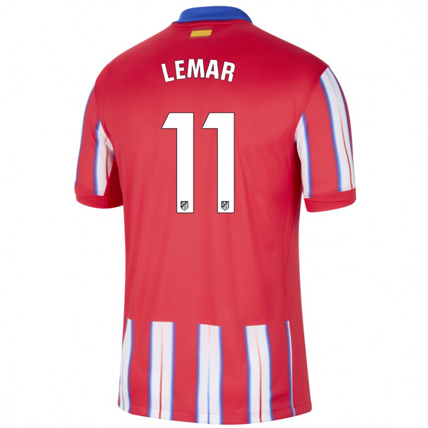 Niño Fútbol Camiseta Thomas Lemar #11 Rojo Blanco Azul 1ª Equipación 2024/25 México