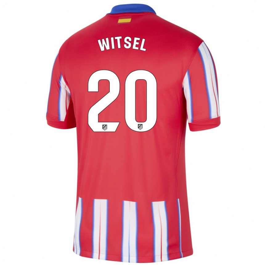 Niño Fútbol Camiseta Axel Witsel #20 Rojo Blanco Azul 1ª Equipación 2024/25 México