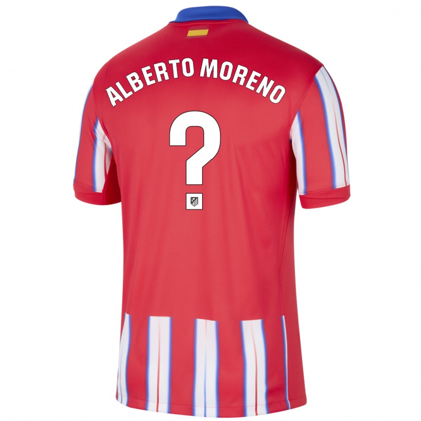 Niño Fútbol Camiseta Alberto Moreno #0 Rojo Blanco Azul 1ª Equipación 2024/25 México