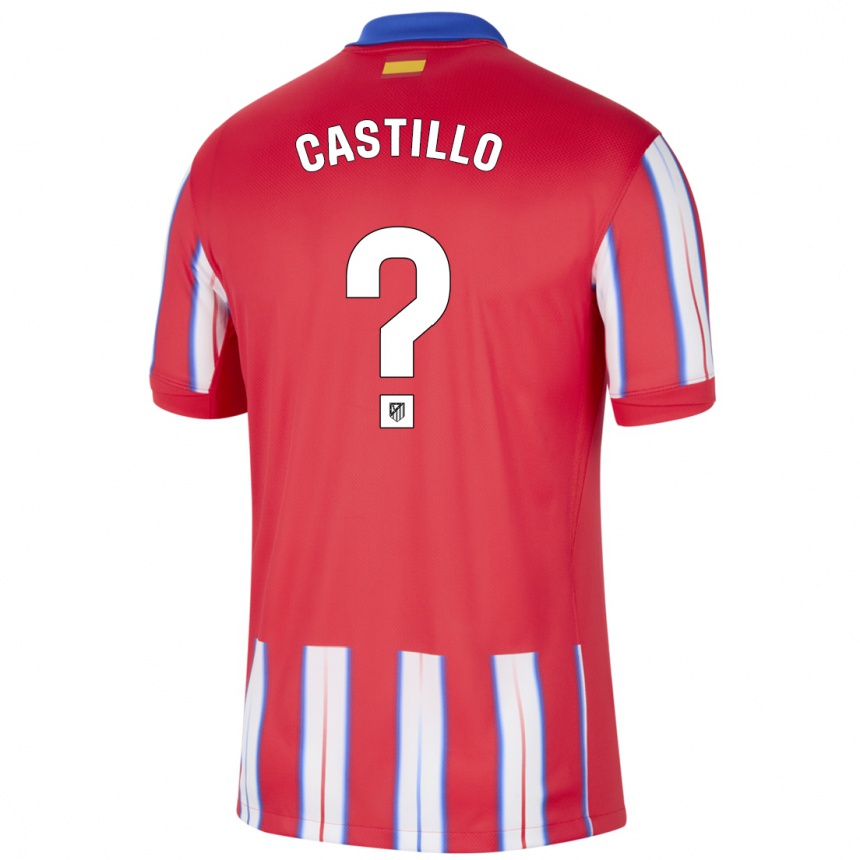 Niño Fútbol Camiseta Jorge Castillo #0 Rojo Blanco Azul 1ª Equipación 2024/25 México