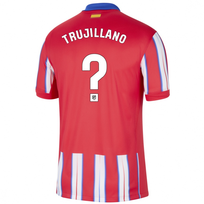 Niño Fútbol Camiseta Guillermo Trujillano #0 Rojo Blanco Azul 1ª Equipación 2024/25 México