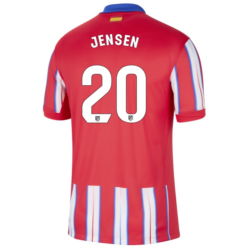 Niño Fútbol Camiseta Synne Jensen #20 Rojo Blanco Azul 1ª Equipación 2024/25 México