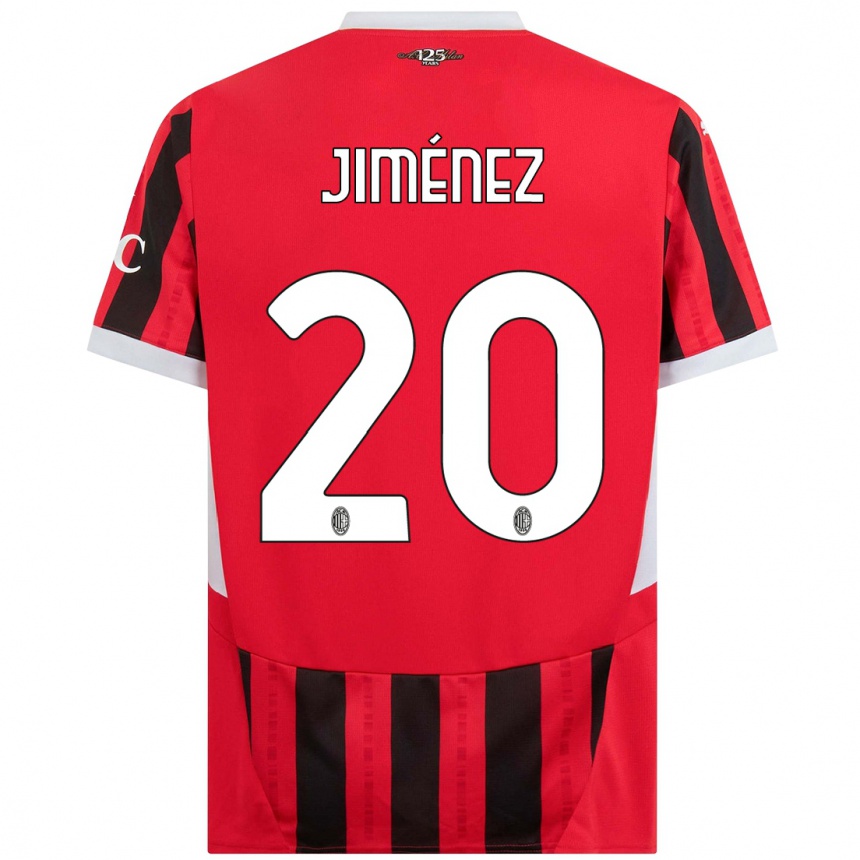 Niño Fútbol Camiseta Álex Jiménez #20 Rojo Negro 1ª Equipación 2024/25 México