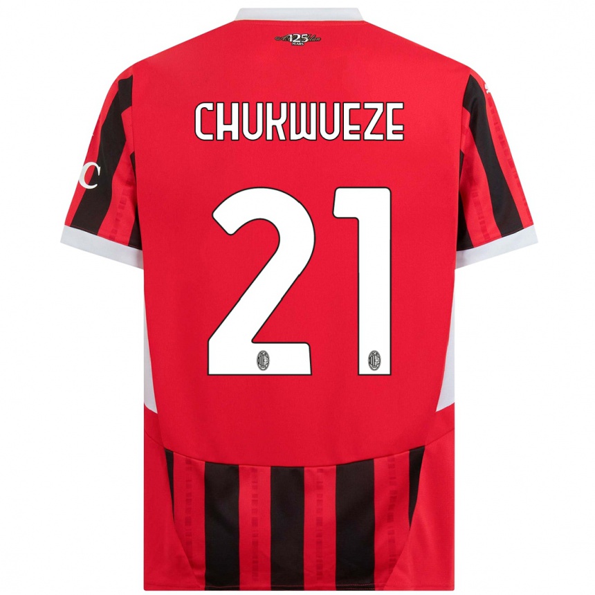 Niño Fútbol Camiseta Samuel Chukwueze #21 Rojo Negro 1ª Equipación 2024/25 México