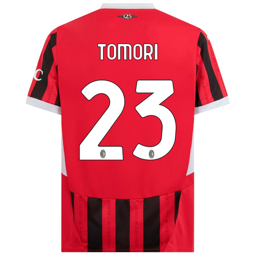 Niño Fútbol Camiseta Fikayo Tomori #23 Rojo Negro 1ª Equipación 2024/25 México