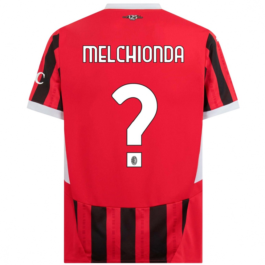 Niño Fútbol Camiseta Marco Melchionda #0 Rojo Negro 1ª Equipación 2024/25 México