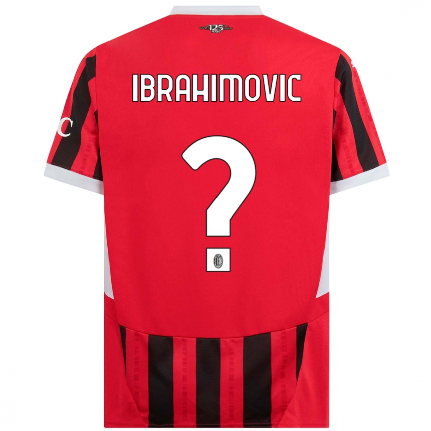 Niño Fútbol Camiseta Vincent Ibrahimovic #0 Rojo Negro 1ª Equipación 2024/25 México