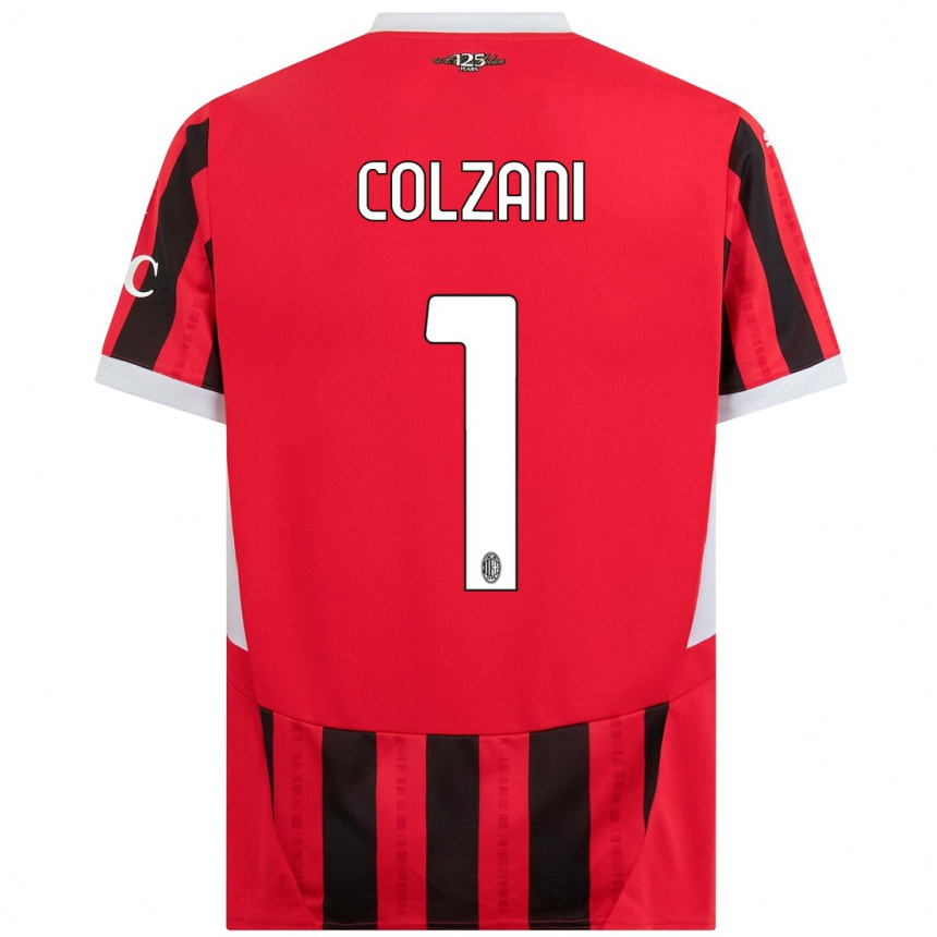 Niño Fútbol Camiseta Edoardo Colzani #1 Rojo Negro 1ª Equipación 2024/25 México