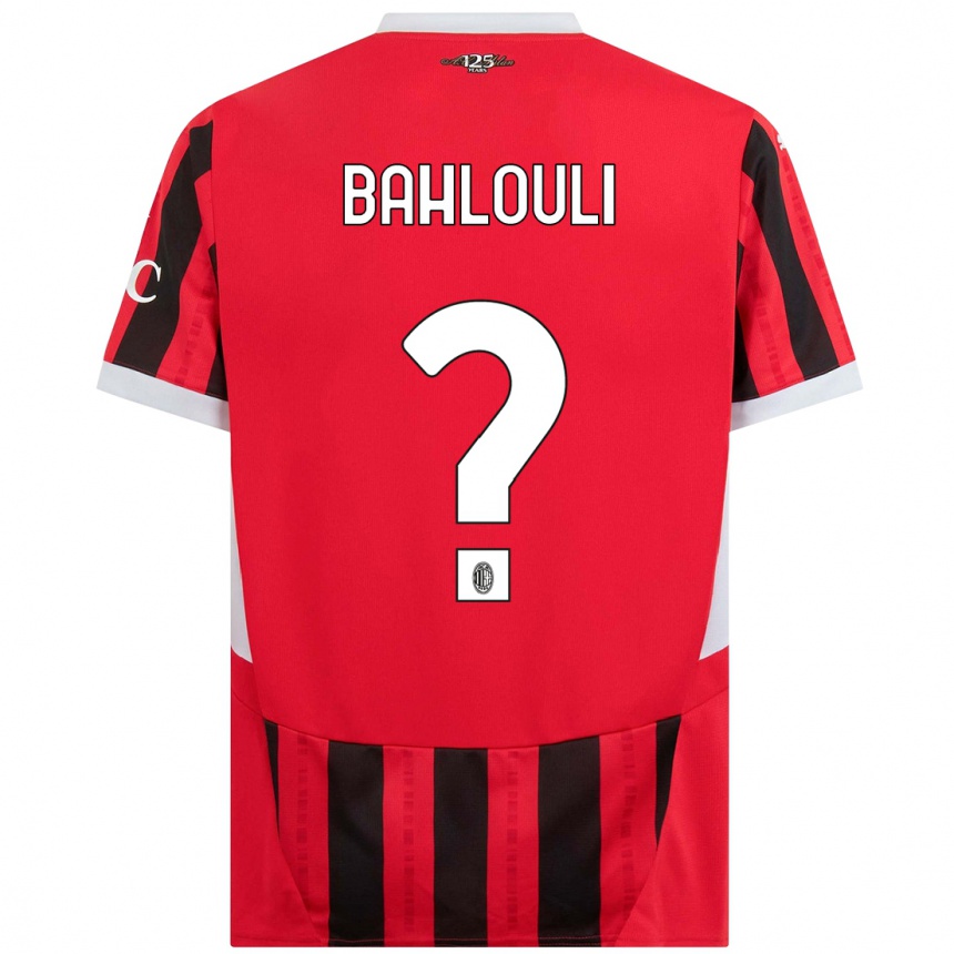 Niño Fútbol Camiseta Nesrine Bahlouli #0 Rojo Negro 1ª Equipación 2024/25 México