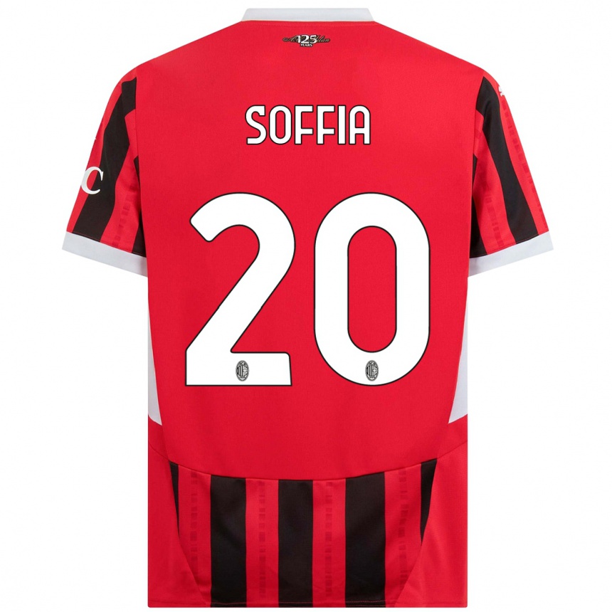 Niño Fútbol Camiseta Angelica Soffia #20 Rojo Negro 1ª Equipación 2024/25 México