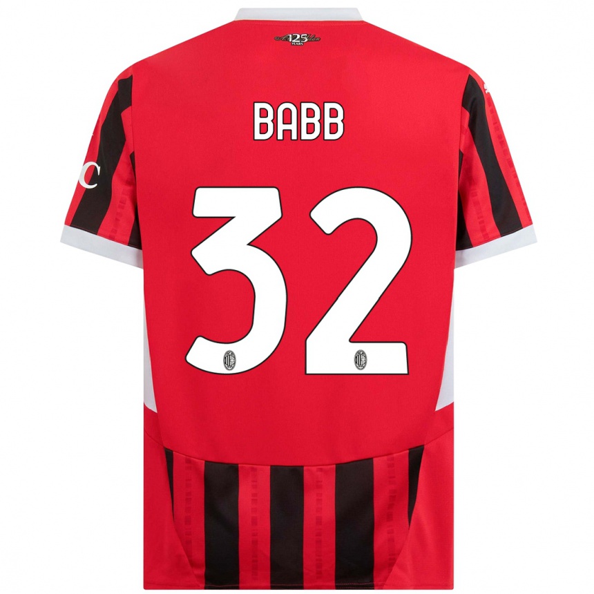 Niño Fútbol Camiseta Selena Delia Babb #32 Rojo Negro 1ª Equipación 2024/25 México