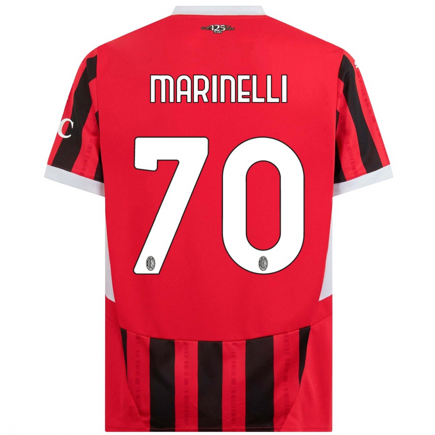 Niño Fútbol Camiseta Gloria Marinelli #70 Rojo Negro 1ª Equipación 2024/25 México