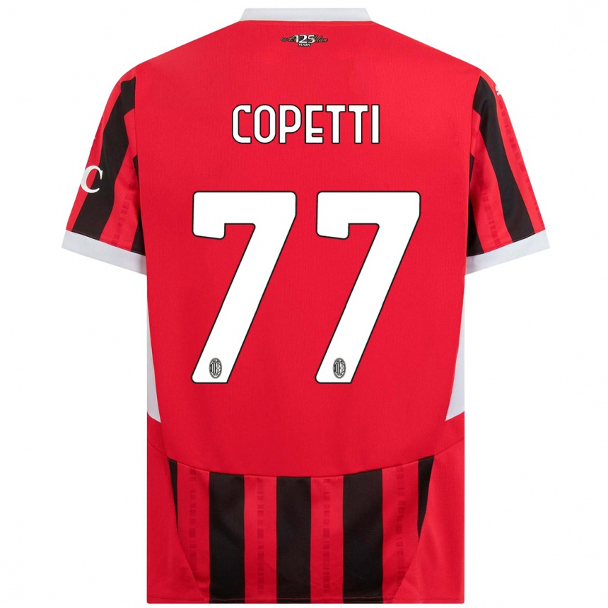 Niño Fútbol Camiseta Matilde Copetti #77 Rojo Negro 1ª Equipación 2024/25 México