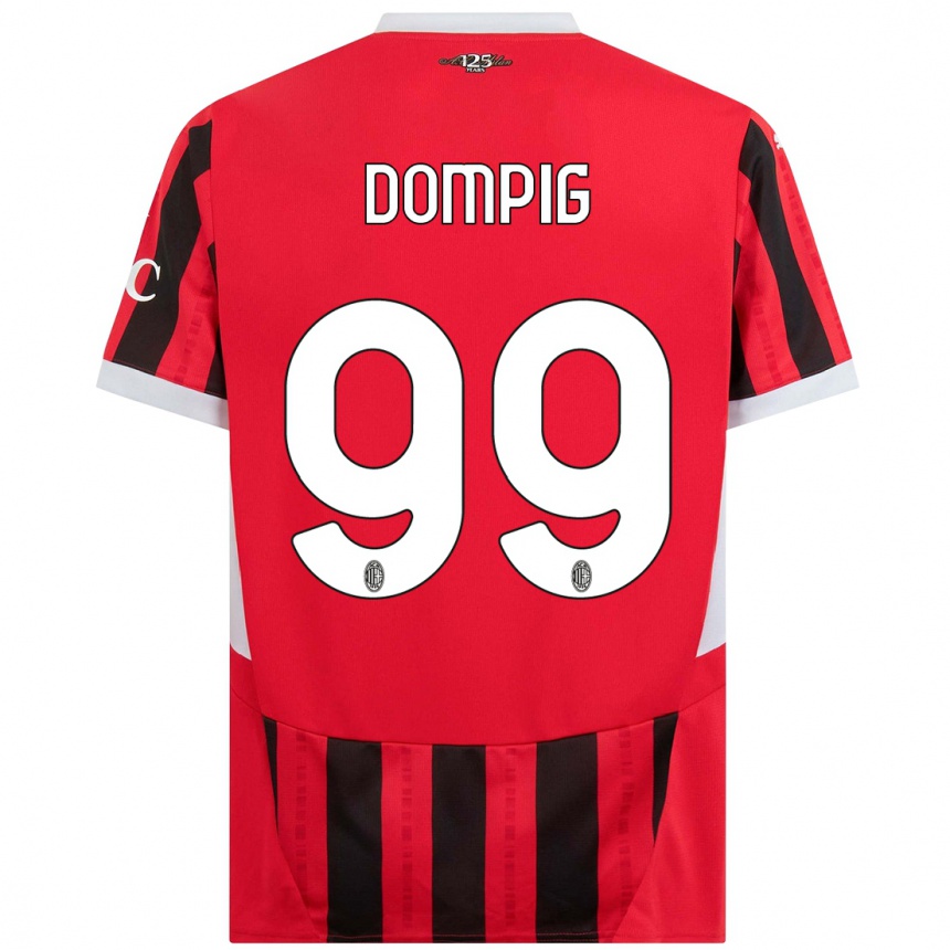 Niño Fútbol Camiseta Chanté Dompig #99 Rojo Negro 1ª Equipación 2024/25 México