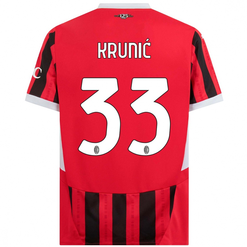 Niño Fútbol Camiseta Rade Krunic #33 Rojo Negro 1ª Equipación 2024/25 México