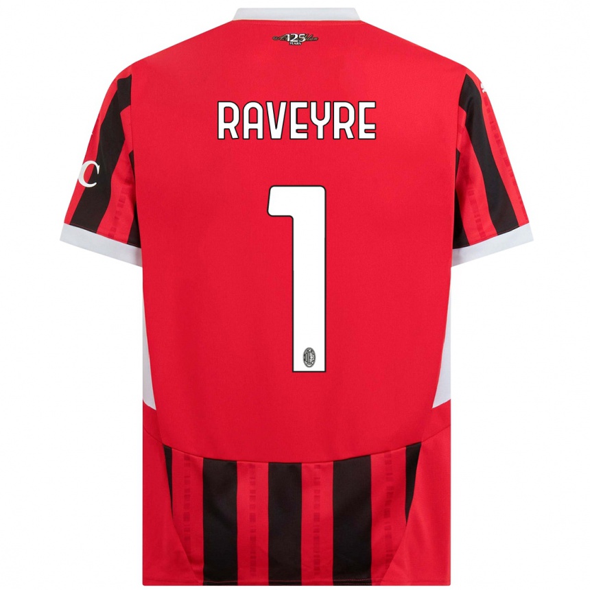 Niño Fútbol Camiseta Noah Raveyre #1 Rojo Negro 1ª Equipación 2024/25 México