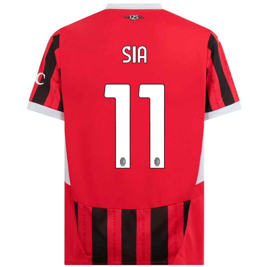 Niño Fútbol Camiseta Diego Sia #11 Rojo Negro 1ª Equipación 2024/25 México